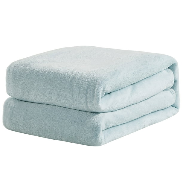 Plush Blanket Pale Blue Full/Queen - Walmart.com - Walmart.com