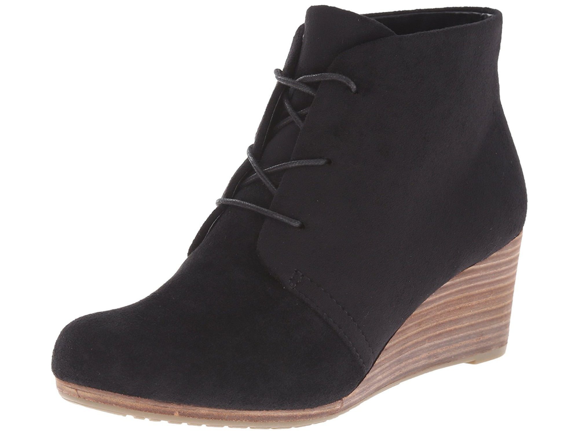 dr scholl's dakota wedge booties black