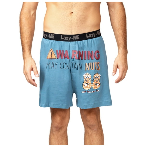 Lazy Me Men's Funny Novelty Boxer Shorts Humorous Underwear, Gag Gifts for  Him