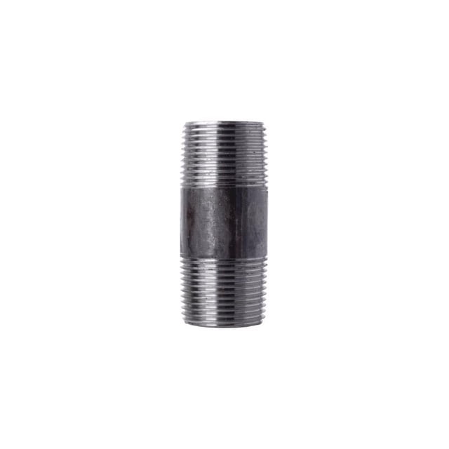 Nipple BK Products, acero negro, MPT de 1 pulgada x 3 pulgadas L (paquete de 5)