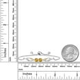 thumbnail image 3 of Gem Stone King 1.47 Ct Round Yellow Citrine 925 Silver and 10K Yellow Gold Lab Grown Diamond Bracelet for Women, 3 of 3
