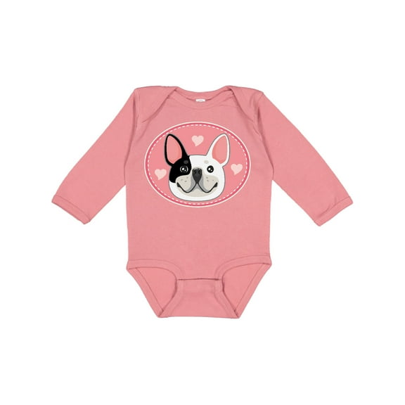 Inktastic French Bulldog Dog Girls Long Sleeve Baby Bodysuit