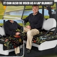 thumbnail image 5 of Whosucclay with 4 Front Pockets Golf Cart Seat Cover for Beach Winter, Thickened Anti-Scratch Golf Cart Seat Towel Blanket, Ladybug Floral Pattern, 5 of 7