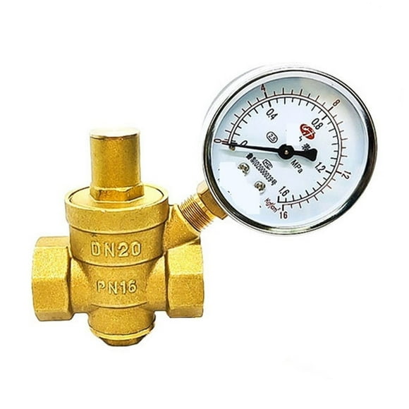 1/2" 3/4" 1" 2" Brass Adjustable Type Pressure Reducing Valve Internal Thread Filter Pressure Reducing Valve With Pressure Gauge ,Easy to Install