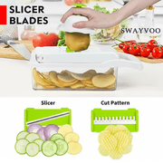 Swayvoo Mandoline Slicer Vegetable Chopper Safe Slicer Vegetable Dicer