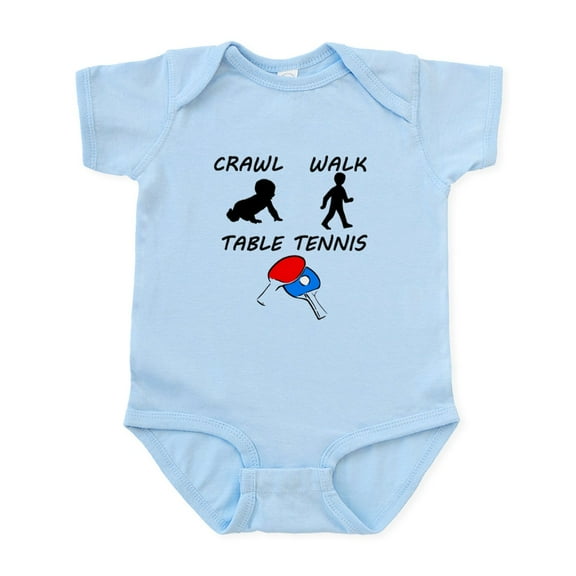 CafePress - Crawl Walk Table Tennis Body Suit - Baby Light Bodysuit, Size Newborn - 24 Months