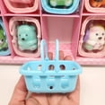 thumbnail image 4 of 12 Pack Squishy Keychains Adopt A Pet with Basket, Slow Rising Mini Squishies, Cute Animals, Bulk, Fidget Toys, Classroom, Favors, 4 of 4