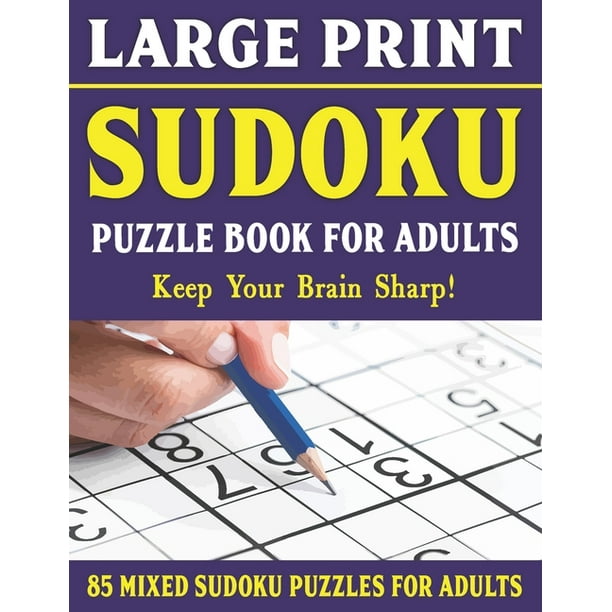 large print sudoku puzzles easy medium and hard large print puzzle for adults brain games for adults vol 44 paperback large print walmart com