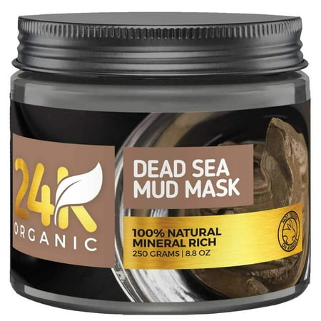 Organic Dead Sea Mud Mask for Face, Hair, And Body 100% Natural and Organic 8.8 oz