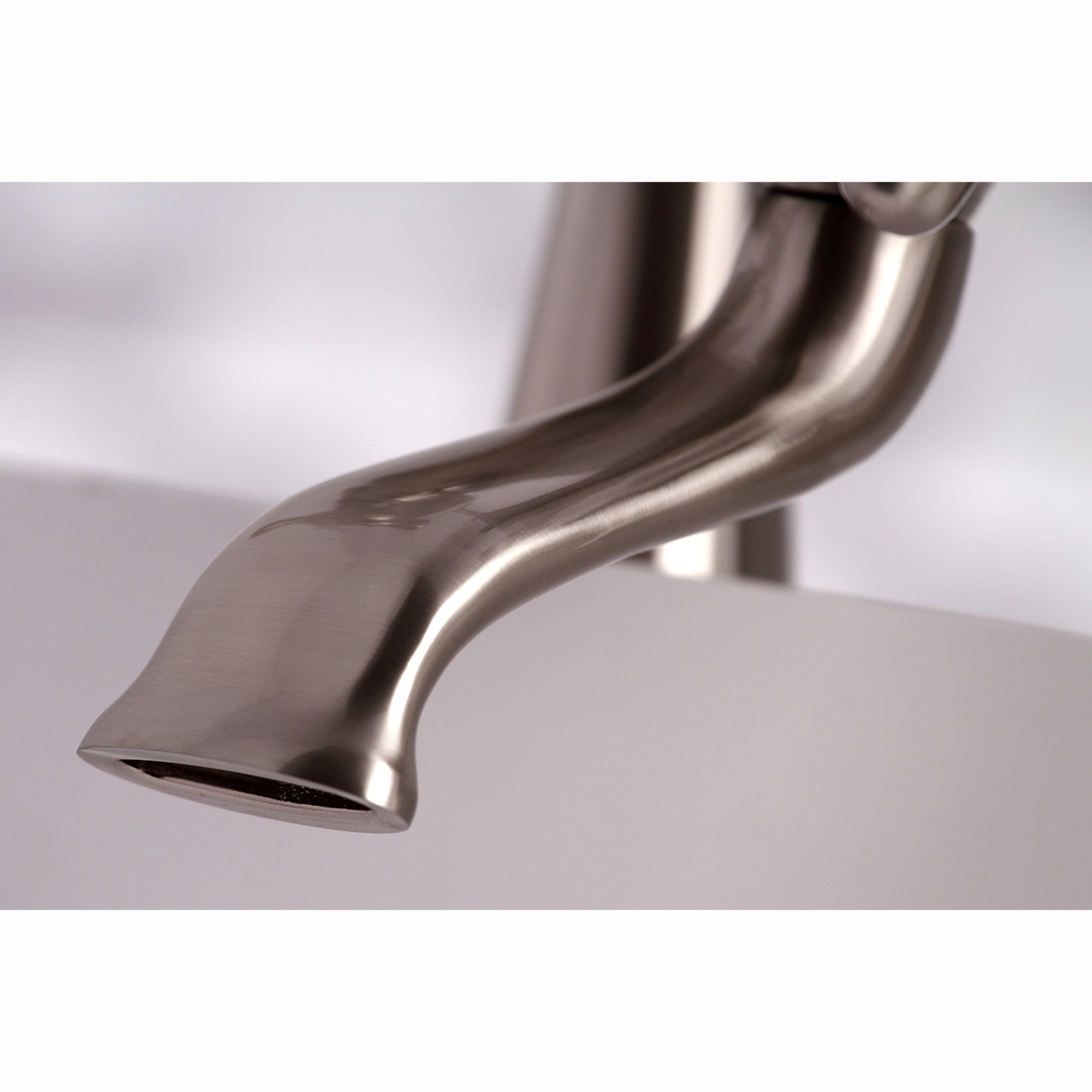 Kingston Brass KS267SN Kingston 6" Center Deck-Mount Clawfoot Tub Faucet with Hand Shower, Brushed Nickel