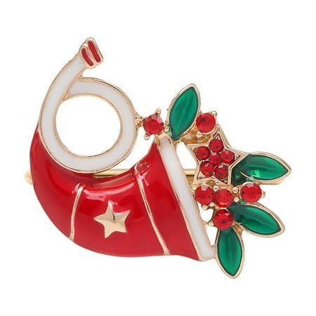 

ERDOUY Family Hotel Restaurant Desktop Decoration Napkin Ring Christmas Deer Flower Ring Christmas Tree Snowflake Napkin Ring Table Decoration Metal Napkin Ring -12 pieces (Style I)
