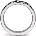 thumbnail image 2 of Stainless Steel Polished Black Cz 4mm Band (Size 5) Made In China sr523-5, 2 of 5