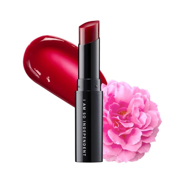 ISOI Bálsamo para tratamiento de labios con rosa búlgara, rojo puro, 5 g (0,18 oz) | Bálsamo labial teñido con acabado brillante Dewy | Hidratante labial coreano con aceite de rosa búlgara para labios