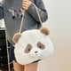 thumbnail image 4 of Bolso de hombro de animales de peluche, diseño de panda adorable, bolso bandola, bolso mensajero con correa ajustable, 33 x 26 x 4 cm, para chicas, adolescentes, uso casual, 4 of 6