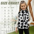 thumbnail image 7 of Pzuqiu Cow Print Girls Zip Up Sleeveless Vest Size 3 Casual Clothes for Girls Personalized Fall Winter Warm Outerwear With Pockets Fall Outfits Fashion Clothing for Daily Life, 7 of 7