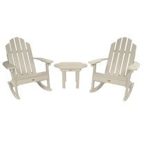 Highwood 3-pc Classic Westport Adirondack Rocking Chair with 1 Classic Westport Side Table - Outdoor, Eco-friendly, Synthetic Wood