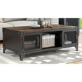 thumbnail image 5 of Furniture of America Edam Industrial Metal Storage Coffee Table in Sand Black, 5 of 7
