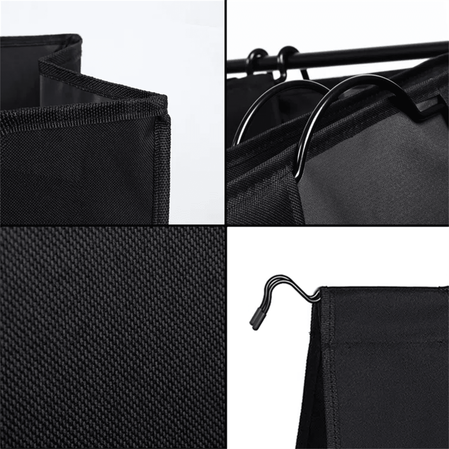 Amstech Laundry Hamper Sorter 4 Section, Laundry Sorter Cart with 4 Removable Bags and Rolling Wheels, Black