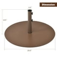 thumbnail image 2 of Patiojoy Base de Parasol de Marché pour Patio 59 Lb Support de Parasol Rond Robuste avec 3 Adaptateurs Brun, 2 of 6