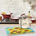 thumbnail image 2 of FREEAMG Chic Beautiful Sunflowers Painting Absorbent Dish Drying Mat Microfiber Kitchen Countertop Table Protector Multi-Purpose Counter Rack Sink Drainer Pad 16"x 18", 2 of 6