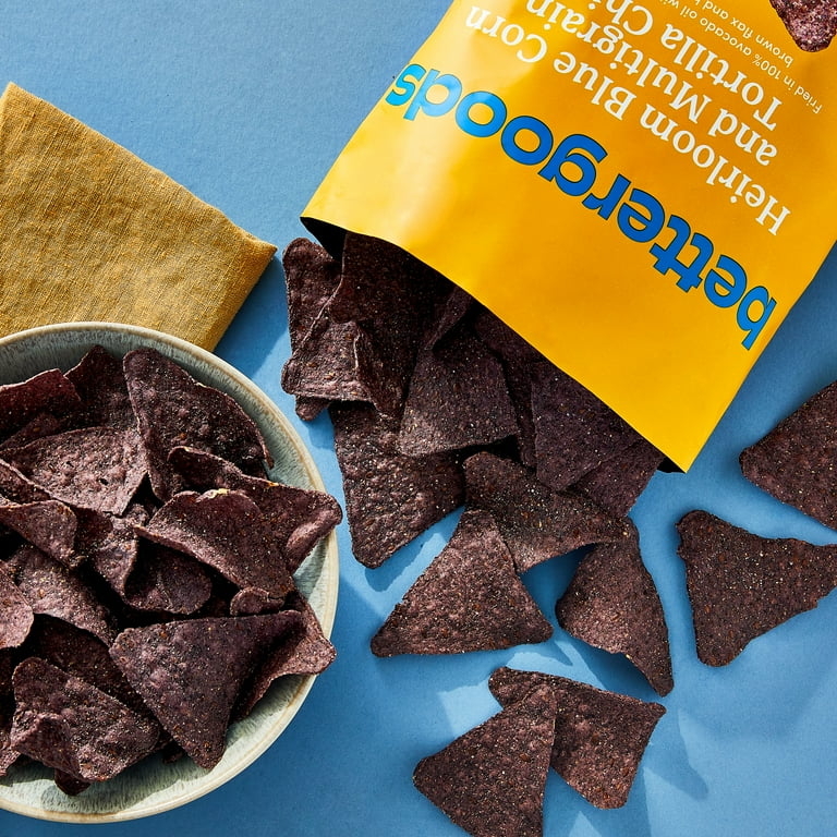 bettergoods Heirloom Blue Corn and Multigrain Tortilla Chips 10 oz