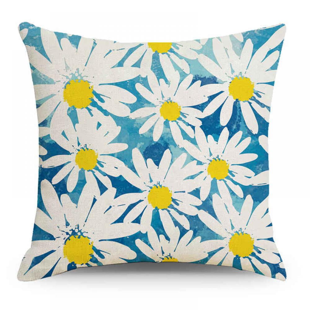 Pillow Covers 17.6x17.6 inch Daisy Decor Summer Decorations Sunflower