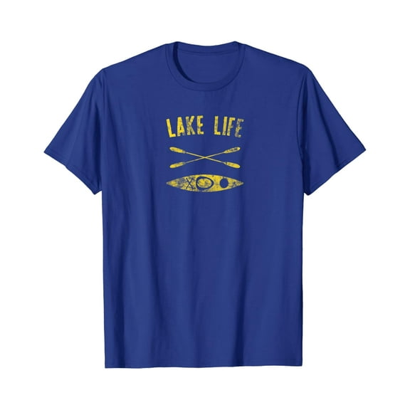 Lake Life Boater And Kayak Distressed Graphic T-Shirt Unisex S-5XL Hot Trending Shirt, Vintage Birthday Gift