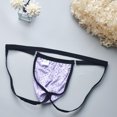 thumbnail image 7 of Jwputqe&nbsp;Mensg Strings and Thongs,Thongs For Men,Mens ThongsBreathable,Cooling,Solid,Low Waist,Polyester,Cotton,Purple,XL (US:10), 7 of 7
