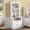 White, variant on Tall Nightstand Side Table with Drawers & Open Shelf,with Charging Station,Wooden Bedside End Table for Bedroom Living Room,Metal Handle, Modern Fluted Finish,Natural Oak