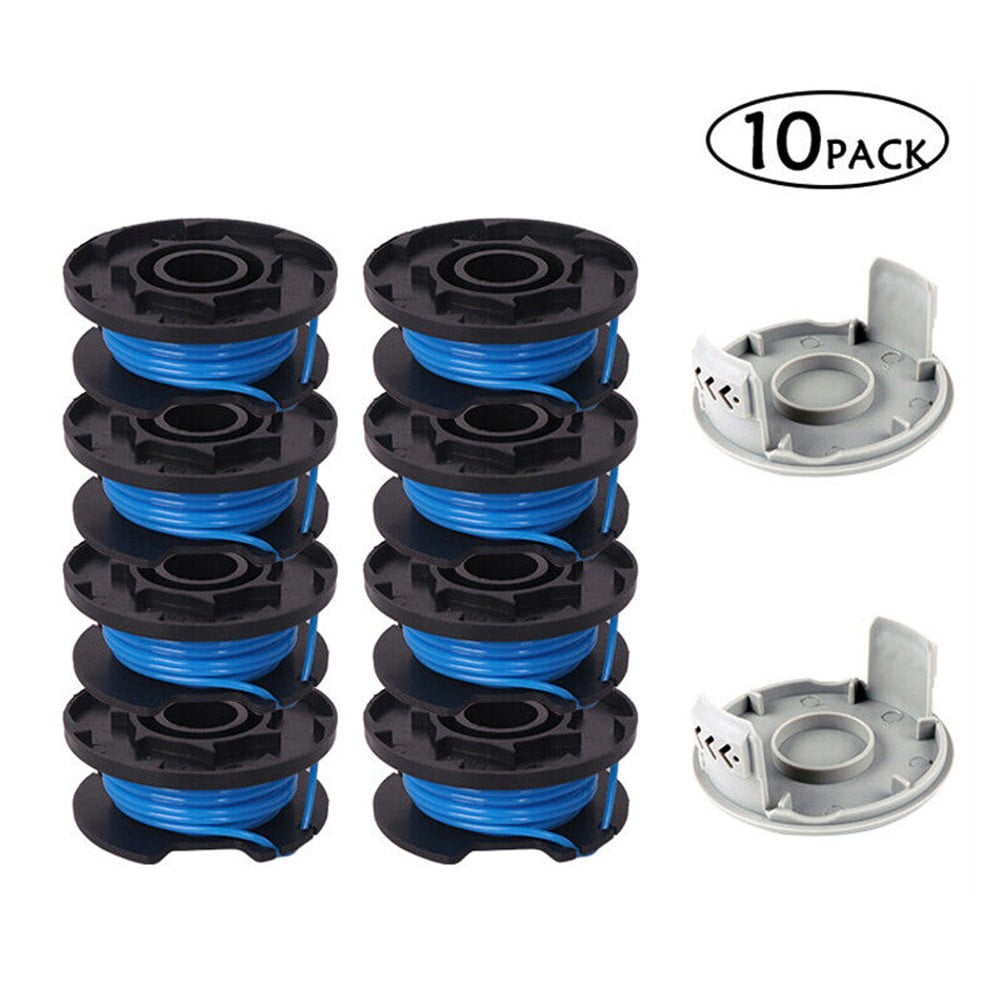 GLFILL 8PC Line Spool & 2PCS Spool Cover For Ryobi + AC14RL3A Grass