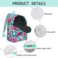 thumbnail image 4 of Flowers Print Commuter Backpack for School College Teens Adults, Large Capacity Bookbag with Laptop Sleeve, Durable Everyday Travel Backpack, Sunflower Floral Design Unisex Gift Idea for Work, 4 of 5
