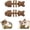 Brown, variant on Catnip Silvervine Chew, Natural Fishbone Chew Toy for Cats, Fishbone-Shaped Dental Chew for Licking, Pawing, Boredom Relief and Enrichment (1 pc Type C)