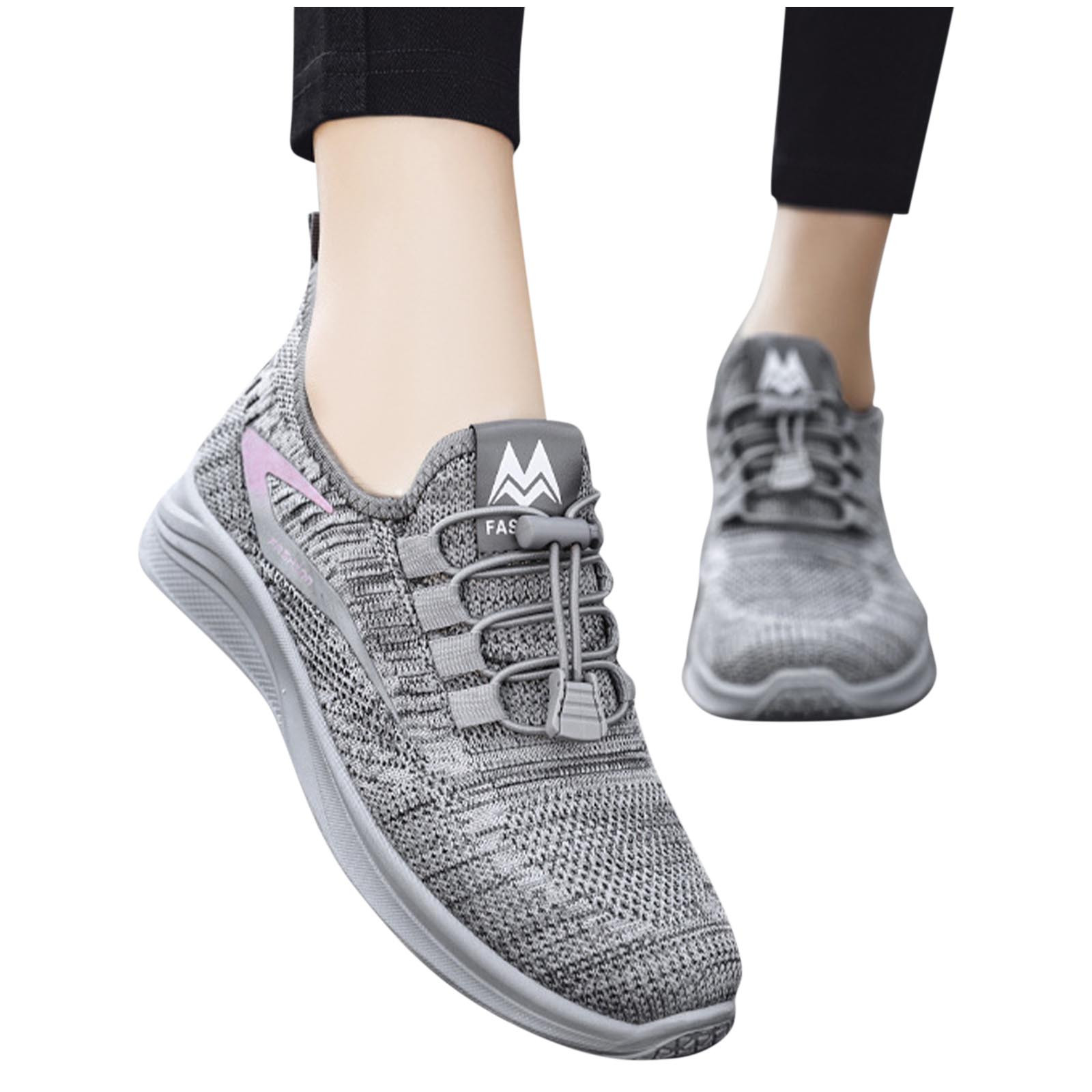 Baskets Femme Légères Et Respirantes En Maille - Confort Orthopédique, Sans Lacets, Antidérapantes - Pour Marche, Running, Gym