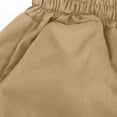 thumbnail image 4 of ZHANGDER Girls Cargo Pants Elastic Waist Drawstring Y2K Trousers with Pockets Wide Leg Jogger Pants, Khaki 12-13 Years, 4 of 7