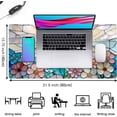 thumbnail image 2 of Stained Glass Desk Mat Large Mouse Pad Extended Desk Pad, Gaming Computer Mouse Mat XXL, Big Desktop Keyboard Mat, Full Desk Laptop Pad for Home Office Work, Desk Decor Aesthetic 31.5×15.7 Inch, 2 of 6