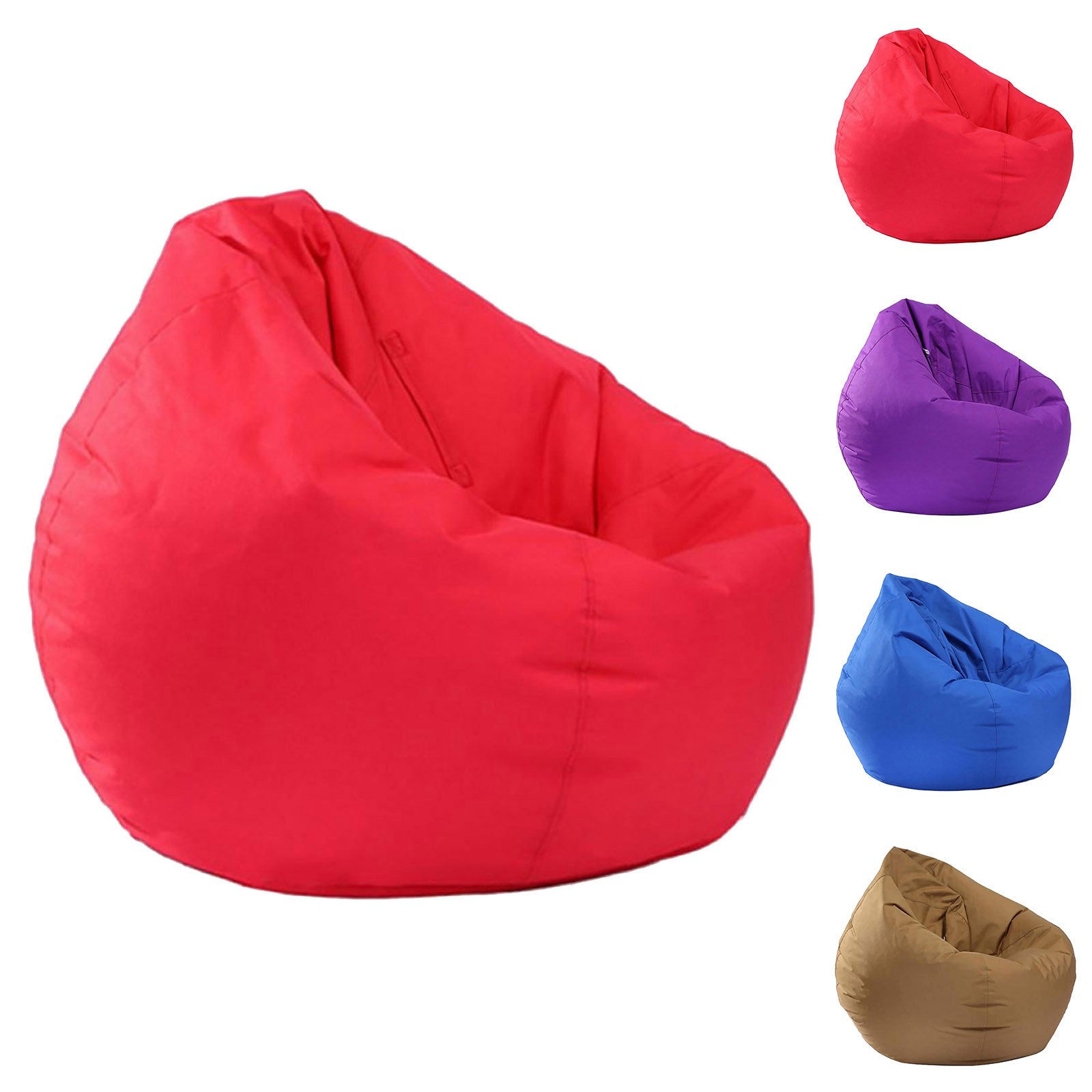 Bean Bag Chair Cover (No Filler) for Adults Kids Stuffed Animal Storage ...