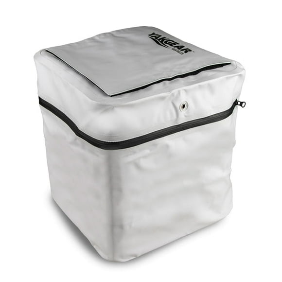 Yak Gear Livewell Tank 01-0059 Cratewell; Square; White; Tarpaulin; Fits Standard Milk Crate; With Screw Caps