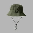 thumbnail image 6 of Sunsanly Waterproof Bucket Rain Hat with Chin Strap Quick Dry Packable Boonie Sun Hat Safari Hat UV Protection-Army Green, 6 of 8