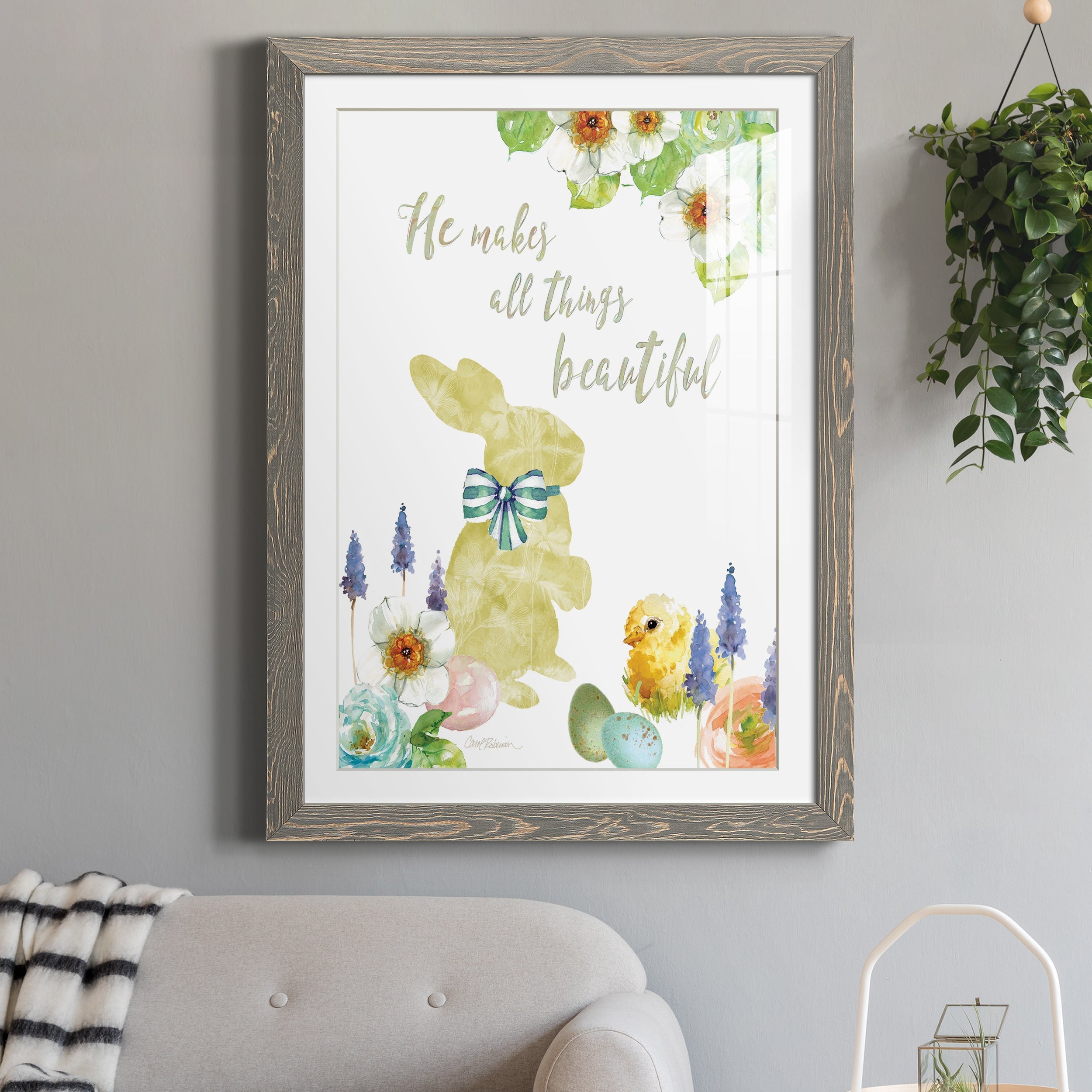 All Things Bunny - Premium Framed Print - Distressed Barnwood Frame - Ready to Hang