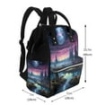 thumbnail image 2 of Fuzoiu Fantasy Landscape Starry Night Print Diaper Bag Backpack,Baby Essentials Travel Tote,Multi function Waterproof Diaper Bag, Travel Essentials Baby Bag - Unisex, 2 of 6