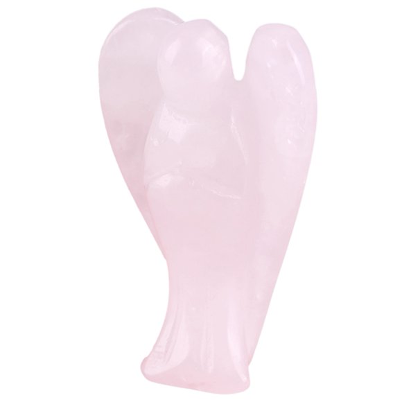 Pierre de Guérison en Cristal en Forme d'Ange Gardien Chargé d'Énergie Naturelle (Rose)