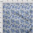 thumbnail image 3 of oneOone Rayon Medium Blue Fabric Floral Quilting Supplies Print Sewing Fabric By The Yard 56 Inch Wide, 3 of 5