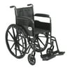 Drive Medical Silver Sport 2 Wheelchair, Non Removable Fixed Arms, Swing away Footrests
