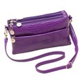 thumbnail image 1 of Bolso bandolera para mujer con cremallera multicapaPúrpura, 1 of 5