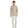 thumbnail image 2 of No Boundaries Men's & Big Men's Textured Resort Shirt, Sizes XS-3XL, 2 of 5