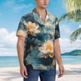 thumbnail image 6 of Picia Mountain Lotus Serenity Gentle Cotton Regular Fit Short Sleeve Casual Hawaiian Shirt for Men-Large, 6 of 8