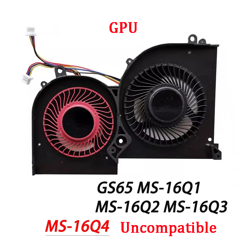 Laptop Cooler CPU GPU Cooling Fan For MSI GS65 GS65VR P65 MS-16Q2 16Q1 16Q3 MS-16Q4