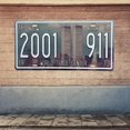thumbnail image 3 of New York 911 Metal Tin Sheet Vintage Picture Gloria Muestra del metal de la vendimia, 3 of 6