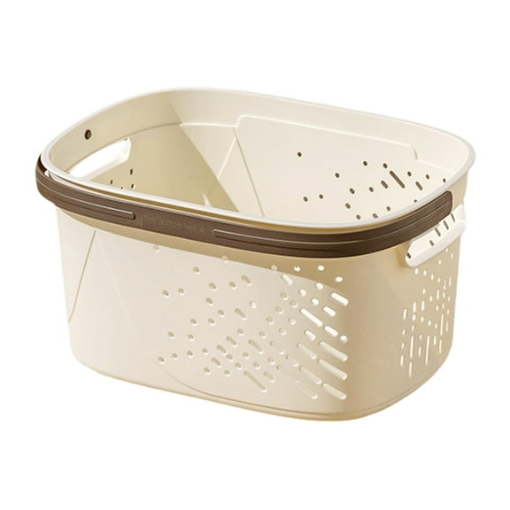 WEGFTDUOP Home Storage Products Portable Bathroom Caddy Organizer With Handle And Holes Shower Basket Laundry Baskets For Toiletry Bathroom College Dorm Gym