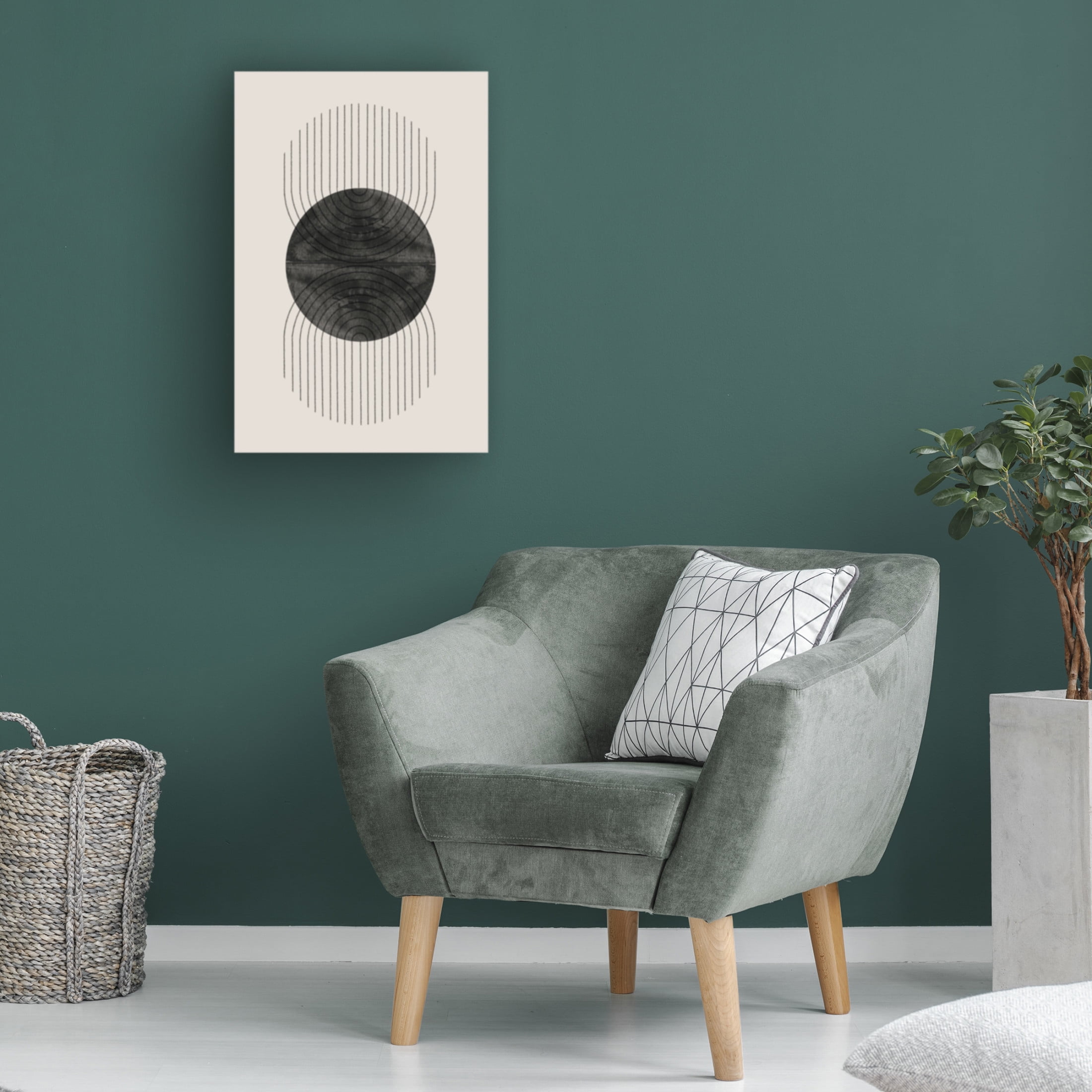 Trademark Fine Art THE MIUUS STUDIO Perfect Point Black Canvas Wall Art